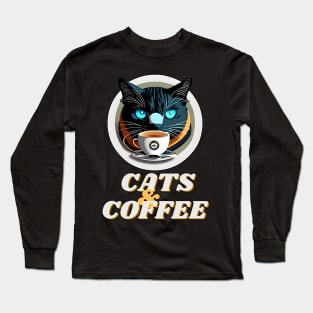 Cat Mother Coffee Lover Long Sleeve T-Shirt